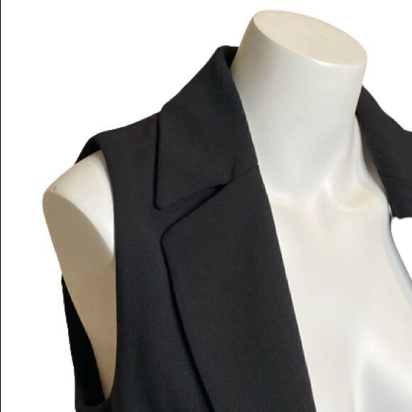 Katherine Barclay Montreal black open front sleeveless long line blazer XS - Picture 8 of 16
